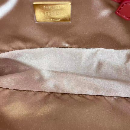 Fendi Baguette Medium Red Glitter Sequins Shoulder Bag