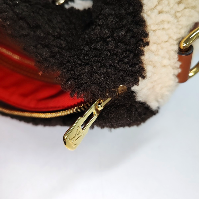 Louis Vuitton Speedy Bandouliere 25 Teddy Shearling Giant Monogram Crossbody Bag