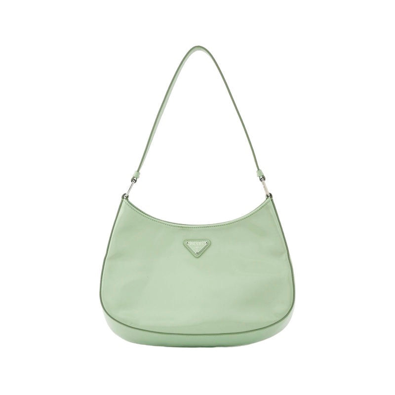 Prada Cleo Green Smooth Leather Shoulder Bag-Luxbags