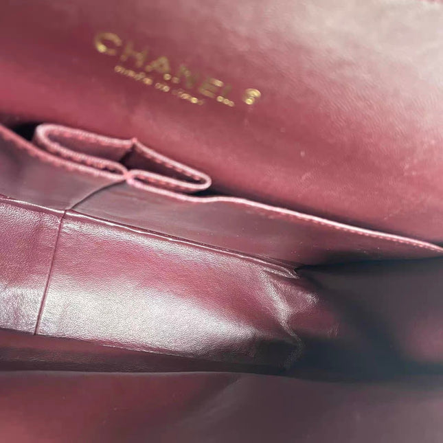 Chanel Classic Flap Maxi 2012 Black Caviar Leather Double Flap with Gold Hardware