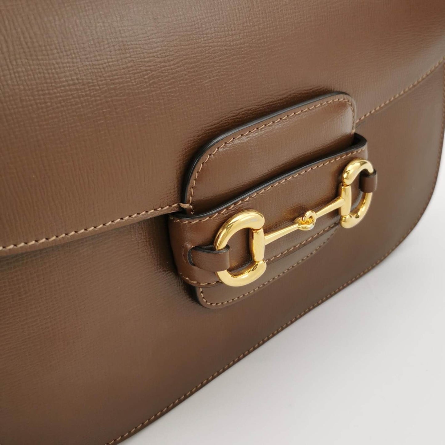 Sold Gucci 1955 Horsebit Shoulder Bag Caramel Brown Small Leather