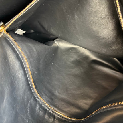 Bottega Veneta Hop Black Intrecciato Leather Maxi Hobo Bag 54cm
