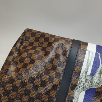 Louis Vuitton Savannah Keepall 45 Bandouliere Giraffe on Brown Damier Canvas