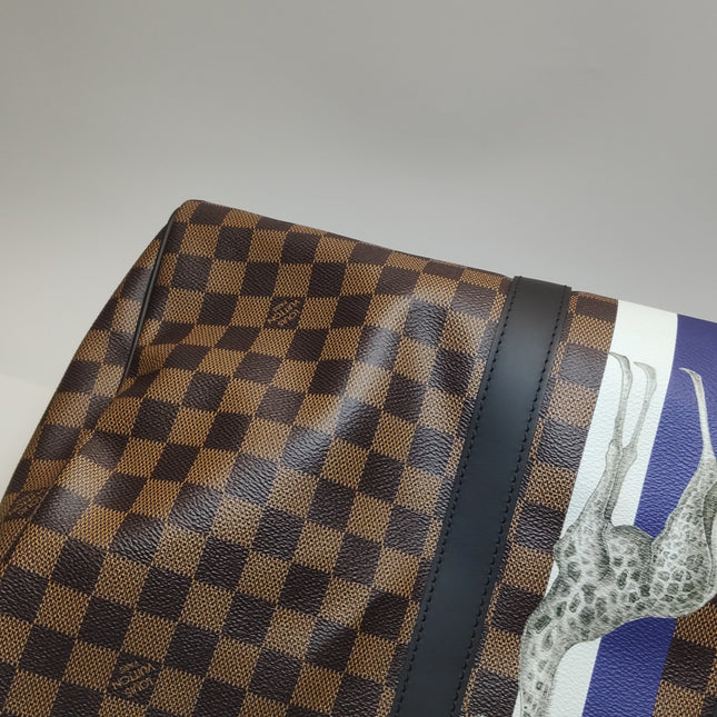 Louis Vuitton Savannah Keepall 45 Bandouliere Giraffe on Brown Damier Canvas