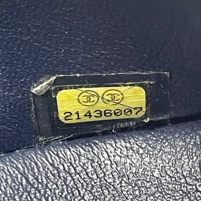 Chanel Classic Flap Rectangular Mini 2015 Navy Lambskin Gold Hardware