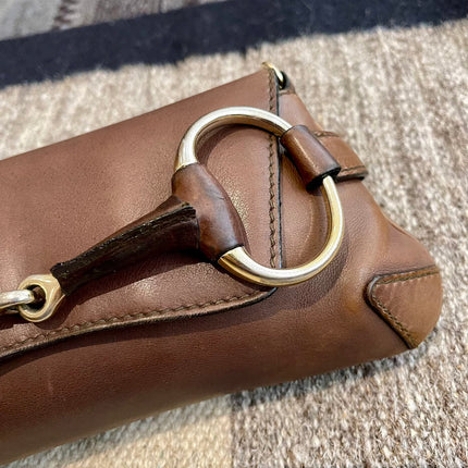 Gucci Horsebit 1955 Small Coffee Brown Leather Shoulder Bag