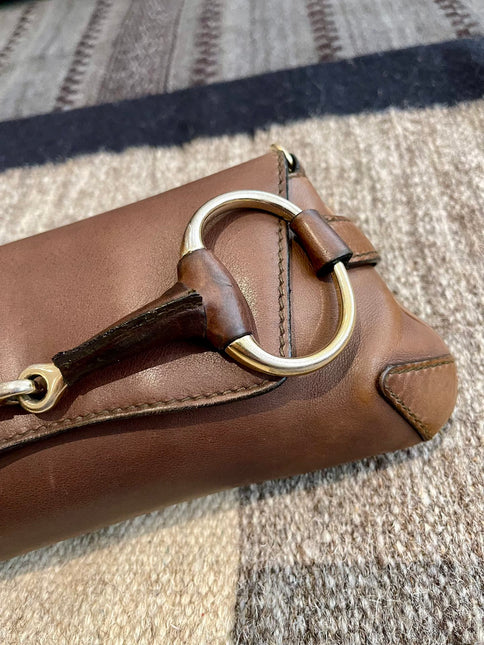 Gucci Horsebit 1955 Small Coffee Brown Leather Shoulder Bag