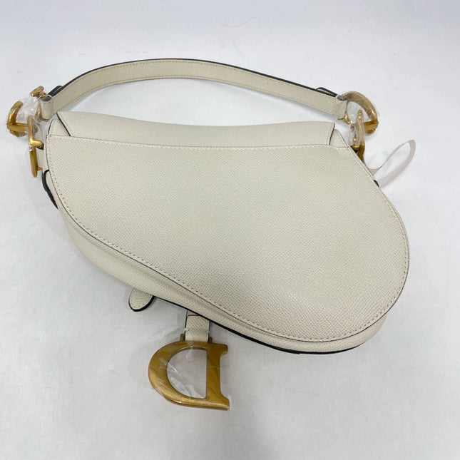 Sold Dior Saddle Medium 2020 Grained Leather Handbag White