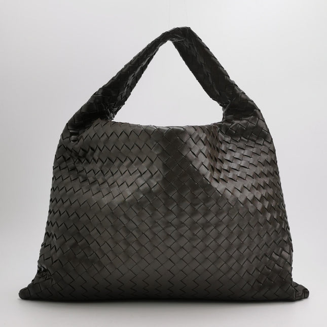 Bottega Veneta Hop Large Leather Fondant Chocolate Brown Hobo Bag