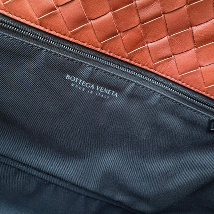 Bottega Veneta Cabat Large Intreccio Leather Tote Bag Burgundy Brick Red