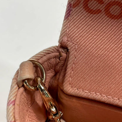 Chanel East West Chocolate Bar Pink Denim with Coco Prints