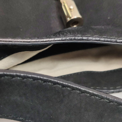 Gucci Jackie 1961 Medium Black Suede Leather Bag