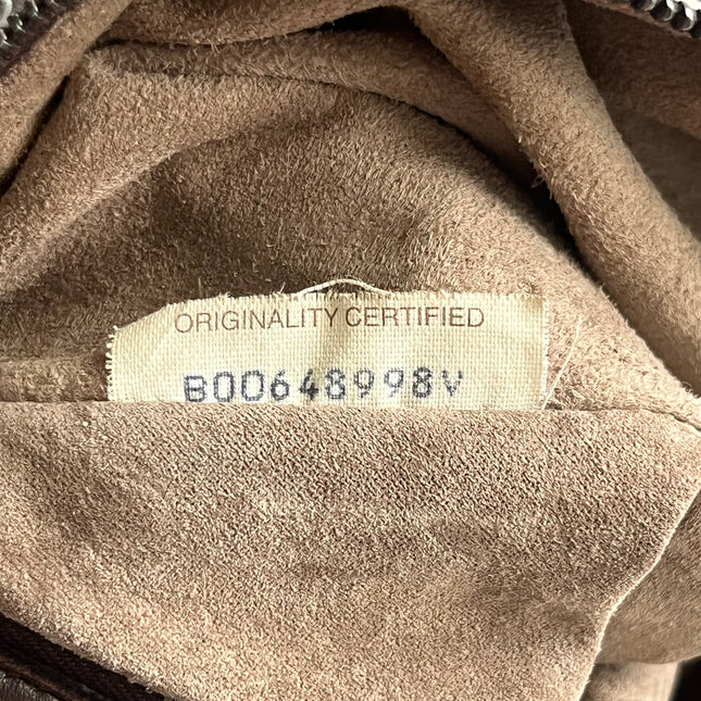 Bottega Veneta Veneta Hobo Intrecciato Dark Chocolate Brown Medium Lambskin Leather 47cm