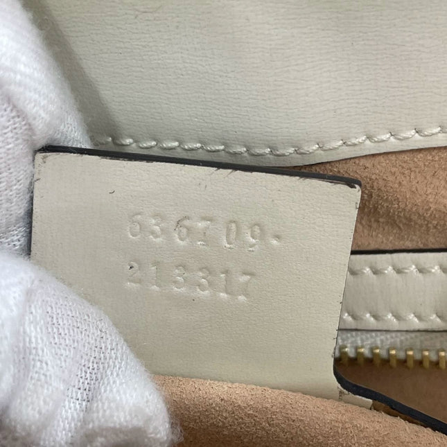 Gucci Jackie 1961 Small White Leather Bag with Adjustable Strap