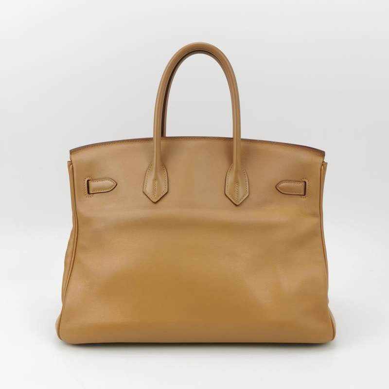 Hermes Birkin 35 Camel Calfskin Leather Silver-tone Palladium Hardware 2008