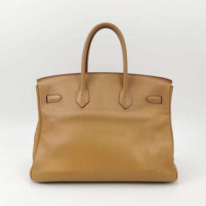 Hermes Birkin 35 Camel Calfskin Leather Silver-tone Palladium Hardware 2008