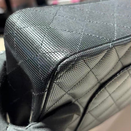 Chanel Classic Flap Medium 2016 Black Pixel Effect Calfskin Leather Gold Hardware