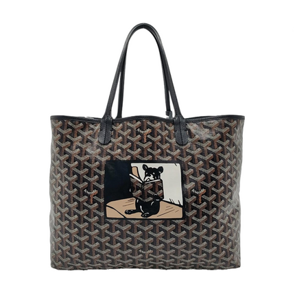 Goyard Saint Louis Tote PM Medium Black French Bulldog-Luxbags