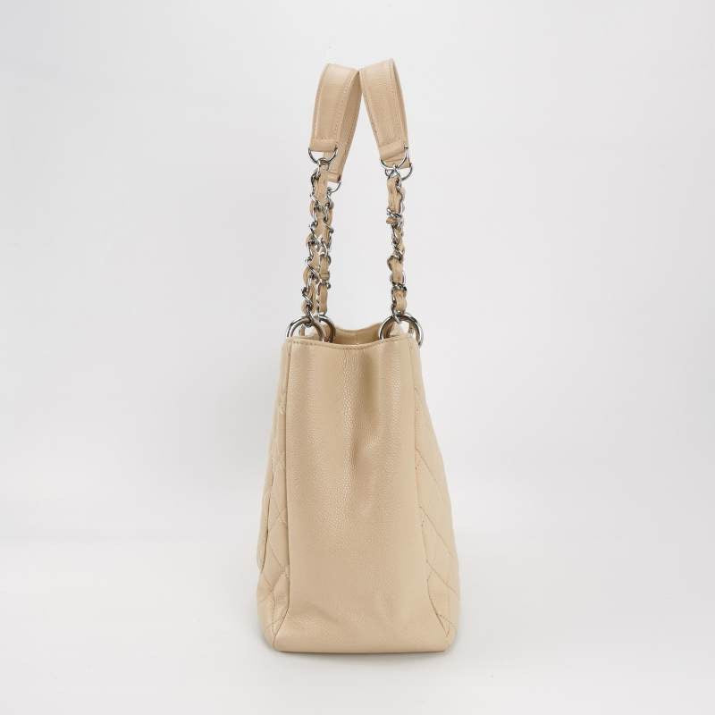 Chanel GST Grand Shopping Tote 2011 Beige Caviar Leather PM