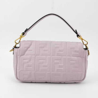 Fendi Baguette Lambskin Leather Crossbody Bag Medium Lavender