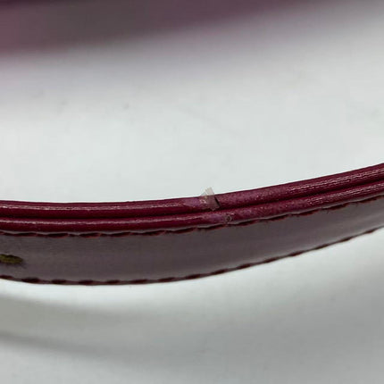 Fendi Baguette Pink Patent Leather Striped Gold Hardware Shoulder Bag