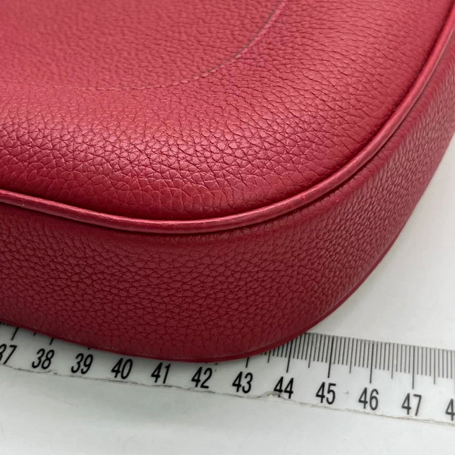 Gucci Jackie 1961 Medium Red Graind Leather Gold Hardware