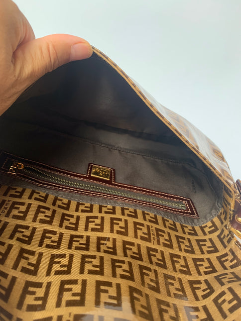 Sold FENDI Baguette Zucchini Print Patent Leather