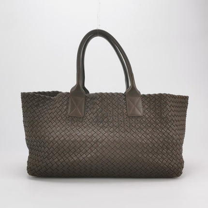 Bottega Veneta Cabat Tote Intreccio Leather Milk Chocolate Brown 40cm