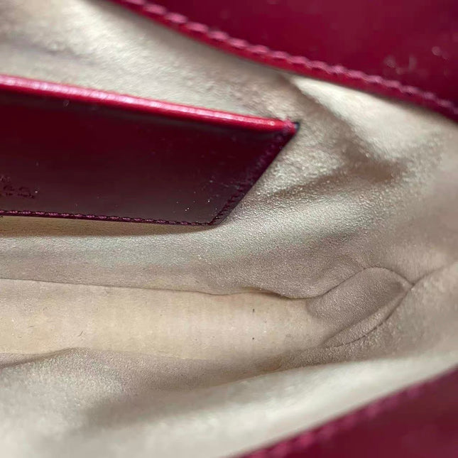 Gucci Jackie 1961 Mini Red Burgundy Leather Bag