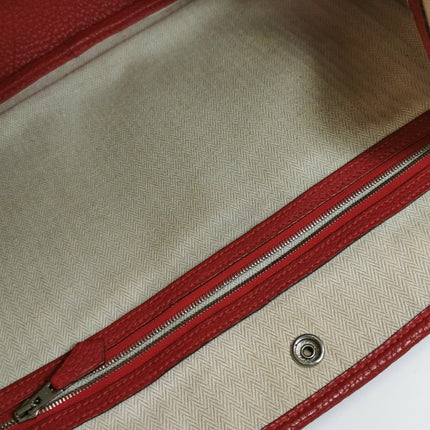 Hermes Garden Party 36 Red Calfskin Leather Handbag 2015