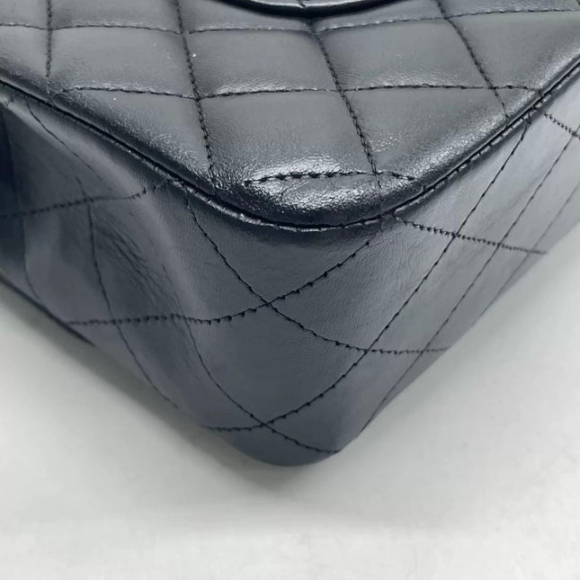 Chanel Classic Flap Medium 2015 Black Lambskin Leather Gold Hardware