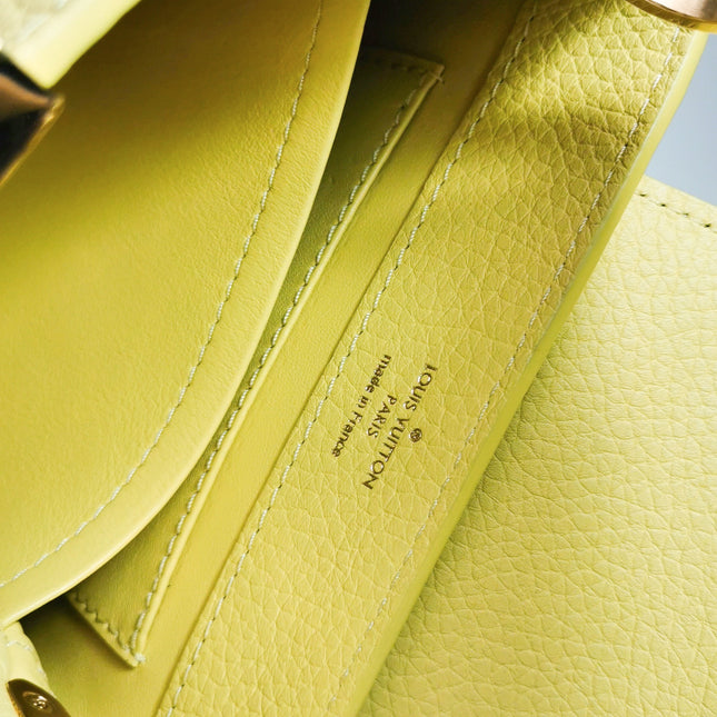 Louis Vuitton Capucines Mini Yellow Leather Crossbody Bag