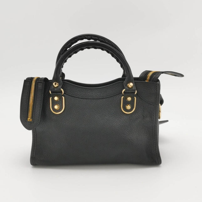 Sold Balenciaga City Bag Black with Gold hardware Mini Crossbody Bag