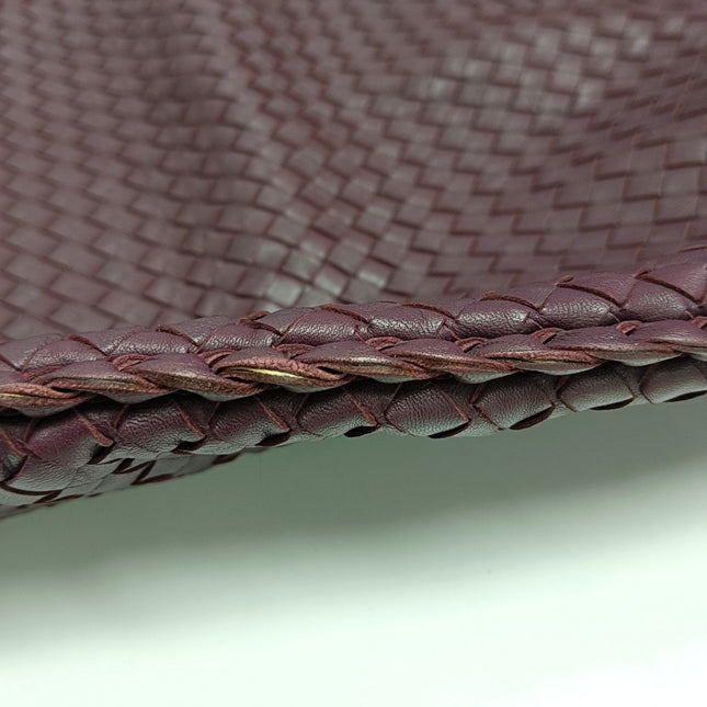 Bottega Veneta Veneta Hobo Maxi Purple Intrecciato Leather Bag 51cm