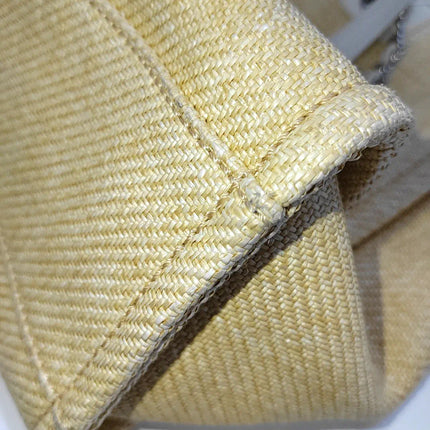 Sold Chanel Deauville Tote 2013 Yellow Denim Leather Trim Small