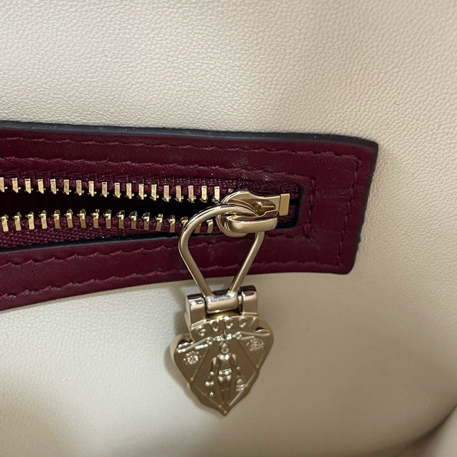Sold Gucci Jackie 1961 Small Ancora Red Burgundy Leather Shoulder Bag Clasp S24 No Strap