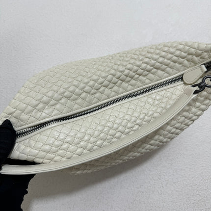 Bottega Veneta Sloane Padded Shoulder Bag White Small 25cm
