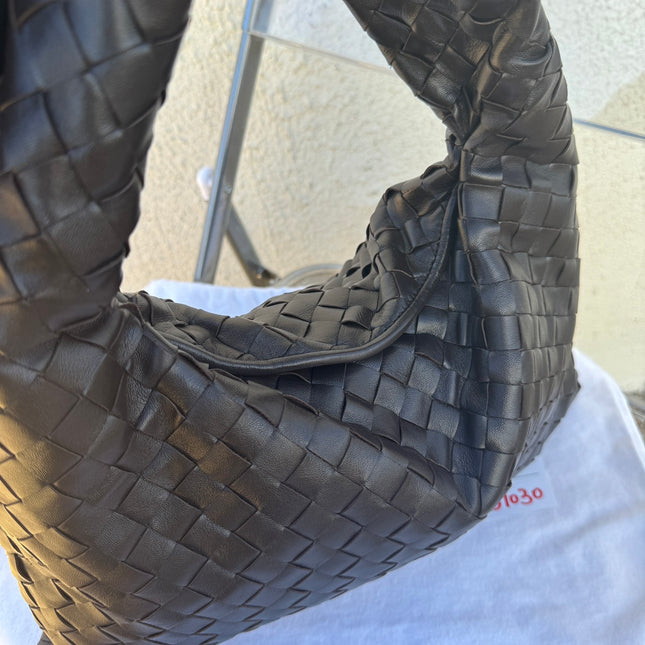 Bottega Veneta Hop Hobo Small Leather Chocolate Brown