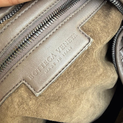 Bottega Veneta Belly Hobo Intreccio Leather Grey Large 54cm