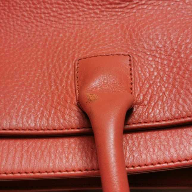 Chanel Cerf Executive Medium Coral Pink Leather Handbag with Strap 35cm