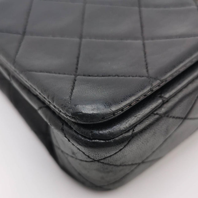 Sold Chanel Classic Flap Mini Vintage 1989-1991 Black Lambskin Leather with 24k Gold Hardware