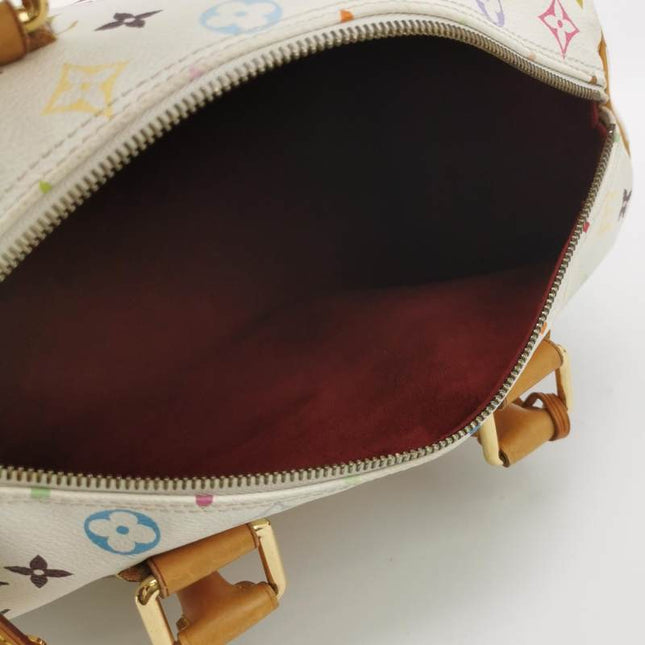 Louis Vuitton x Takashi Murakami Speedy 30 Lock White Multicolor