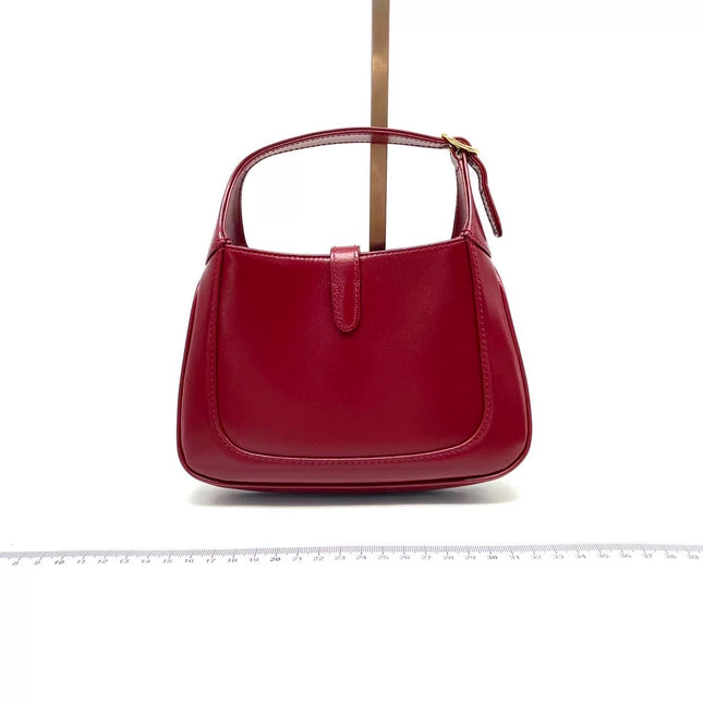 Gucci Jackie 1961 Mini Red Burgundy Leather Bag