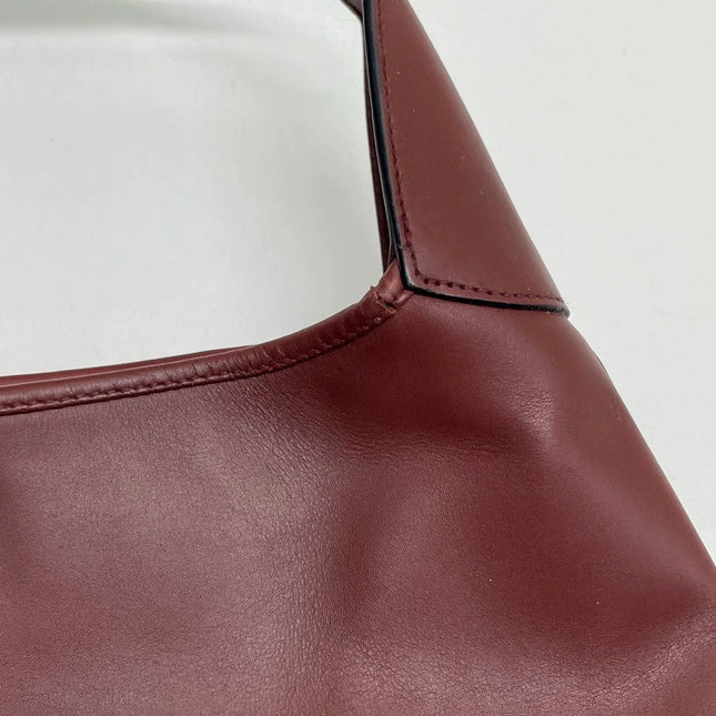 Gucci Jackie Vintage Medium Burgundy Leather Silver Hardware