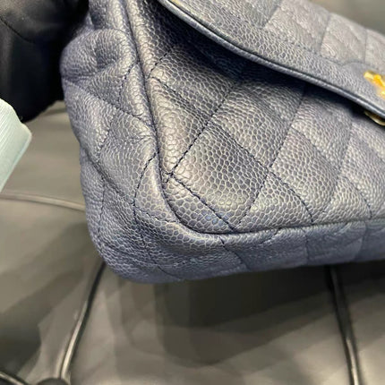 Chanel Paris Limited Small Navy Caviar Leather Gold Hardware 2015-16