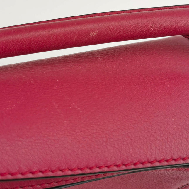 Sold Loewe Puzzle Mini Red Calfskin Leather Crossbody Bag