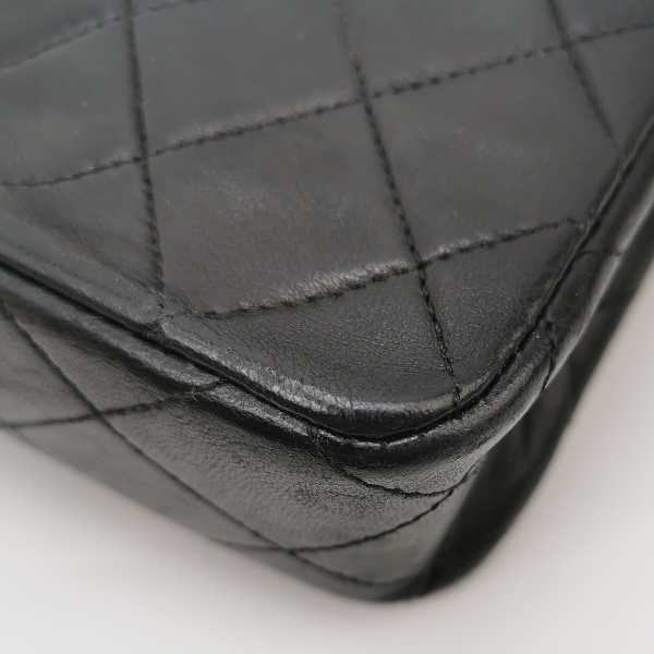 Sold Chanel Classic Flap Mini Vintage 1989-1991 Black Lambskin Leather with 24k Gold Hardware