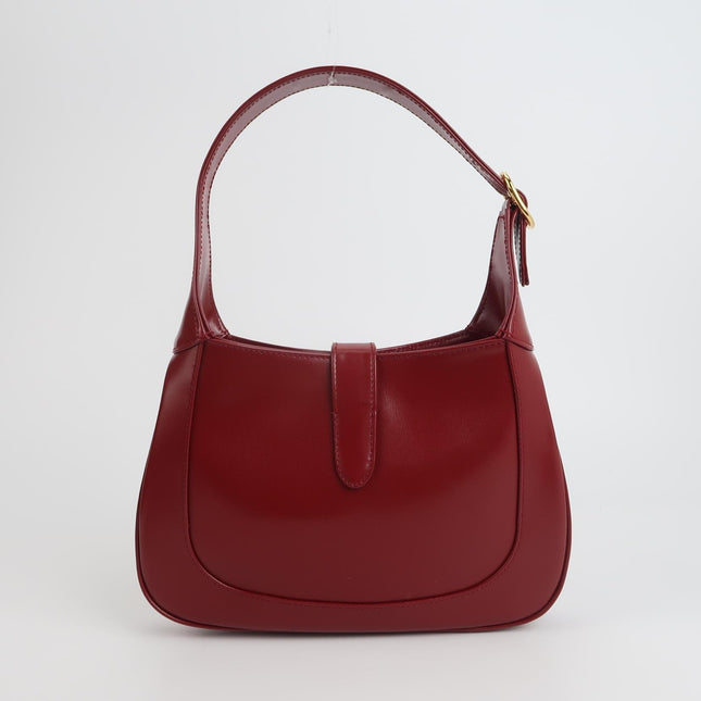 Gucci Jackie 1961 Red Burgundy Leather Bag Small Shoulder Bag