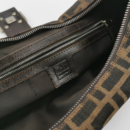 Fendi Croissant Shoulder Bag Medium Zucca Monogram Canvas
