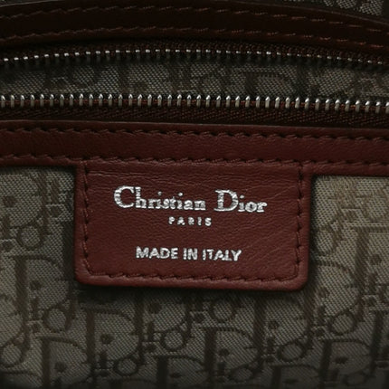 Lady Dior Large Bag Burgundy Lambskin Cannage Leather